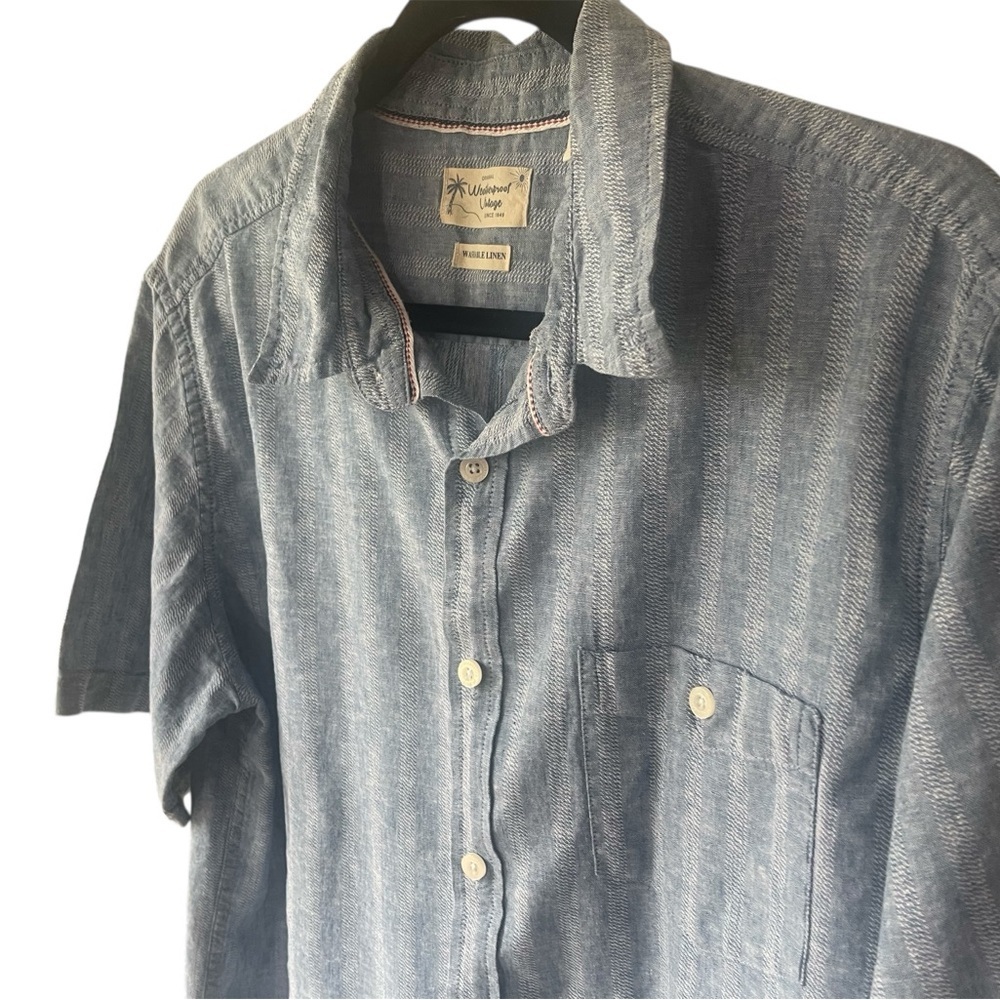 Weatherproof Vintage set of 2 Men’s Washable Linen SS Button Down Shirts, XL - Picture 7 of 14